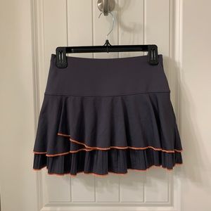Lucky in Love: Grey Stitch Down Tier Skirt